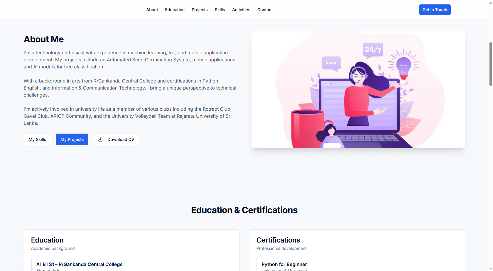 Thathsarani's Portfolio Website